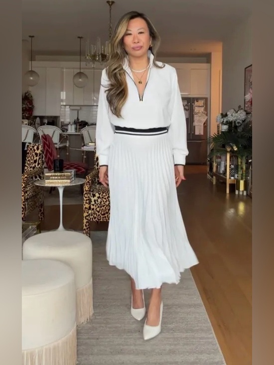 Zara Dresses & Skirts - ZARA COMBINATION PLEATED MIDI DRESS